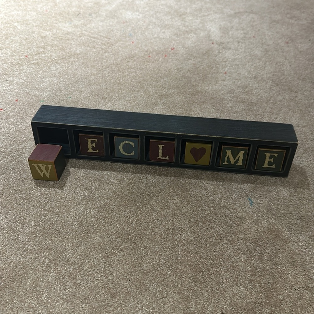 Welcome Blocks Multicolored - Picture 2 of 2
